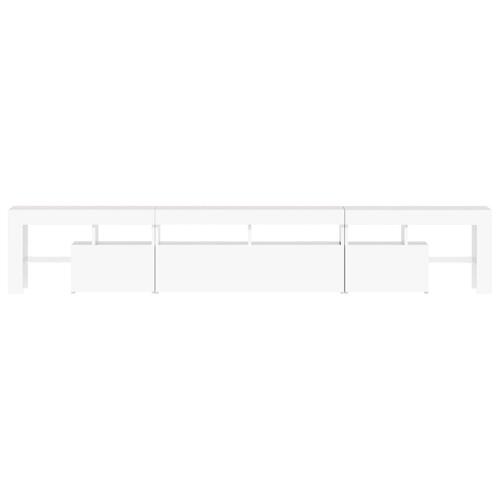 Tv-skab med LED-lys 230x36,5x40 cm hvid