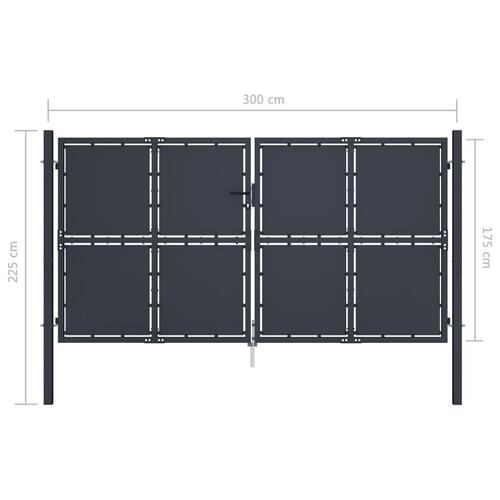 Havelåge 300 x 175 cm stål antracitgrå