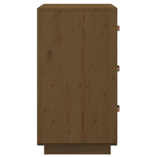Sengeborde 2 stk. 40x40x75 cm massivt fyrretræ gyldenbrun