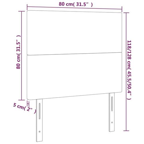 Sengegavle 2 stk. 80x5x78/88 cm stof blå
