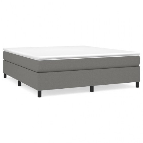 Boxspring sengeramme 160×200 cm i stof - mørkegrå