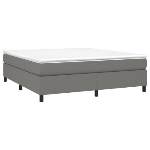Boxspring sengeramme 160×200 cm i stof - mørkegrå