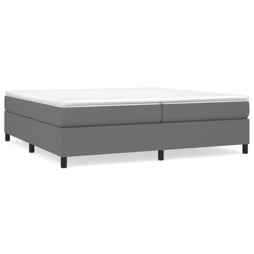 Boxspring sengeramme 200×200 cm i stof - mørkegrå