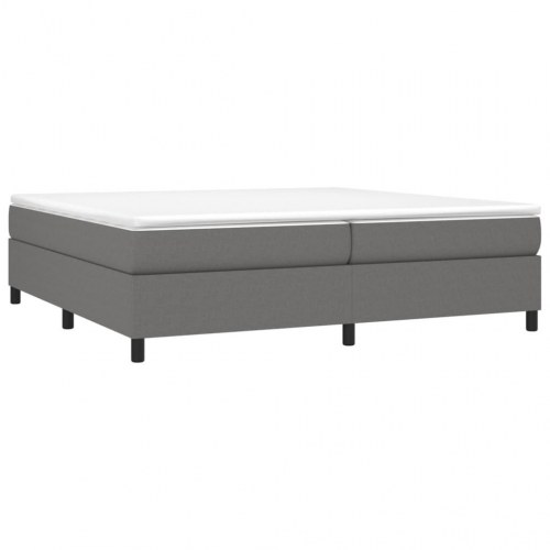 Boxspring sengeramme 200×200 cm i stof - mørkegrå