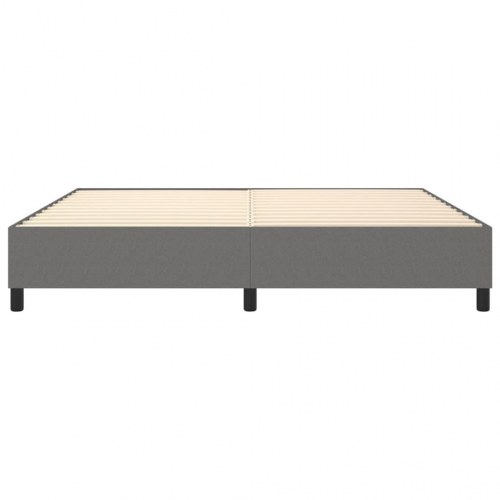 Boxspring sengeramme 200×200 cm i stof - mørkegrå