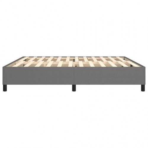 Boxspring sengeramme 200×200 cm i stof - mørkegrå