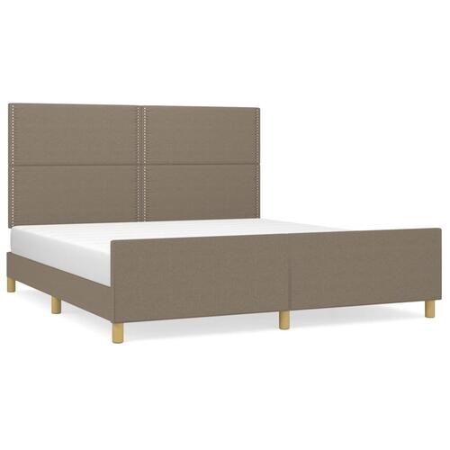 Sengeramme uden madras 160x200 cm stof gråbrun