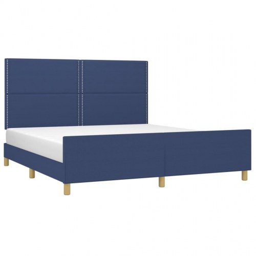 Sengeramme uden madras 160x200 cm stof blå