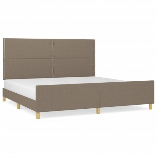 Sengeramme uden madras 200 x 200 cm - stof gråbrun