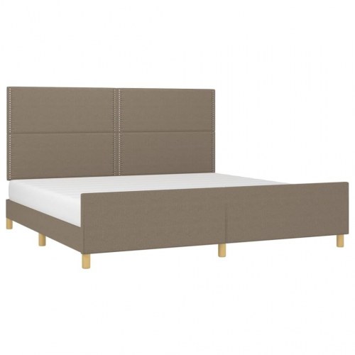 Sengeramme uden madras 200 x 200 cm - stof gråbrun