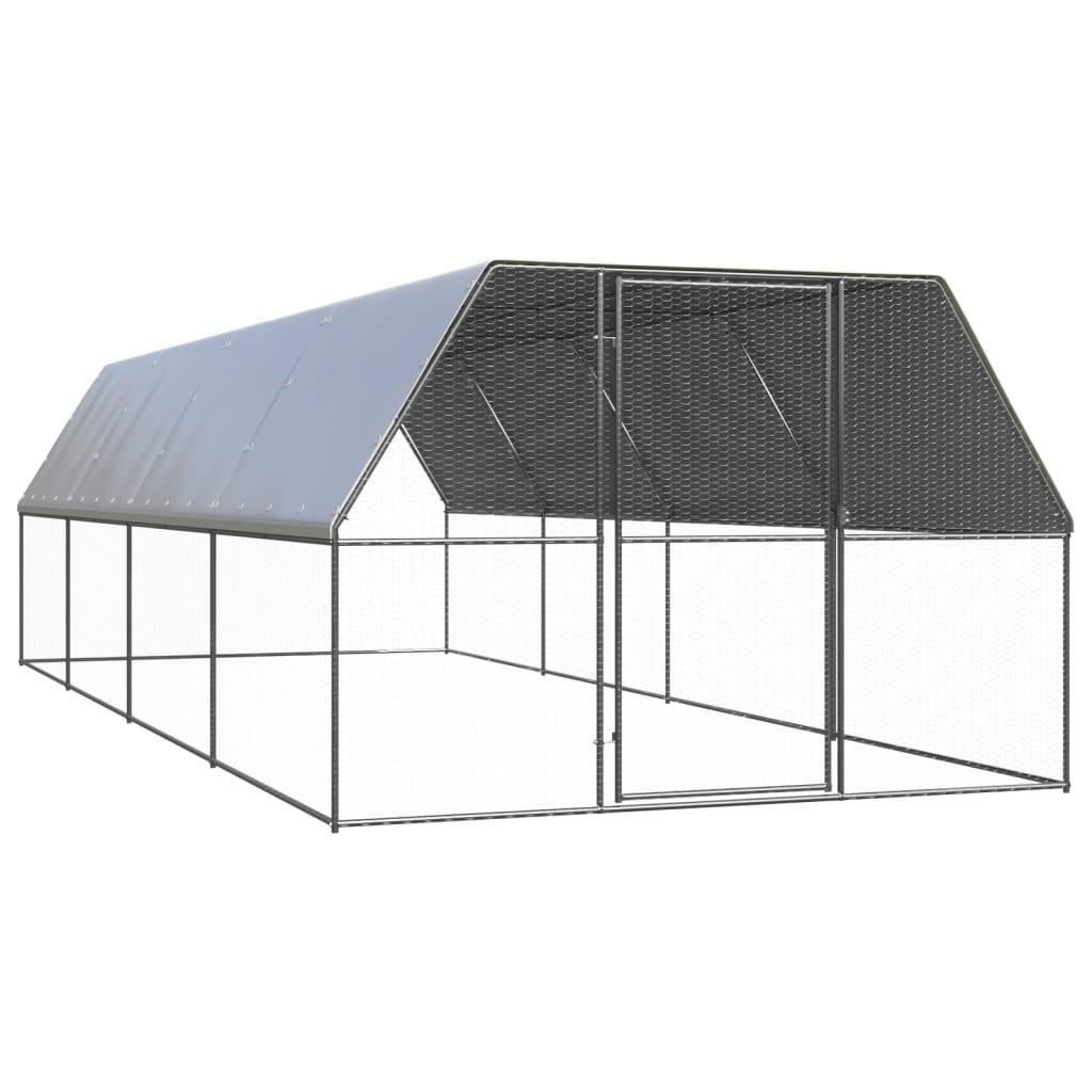 Hønsegård 3x8x2 m galvaniseret stål