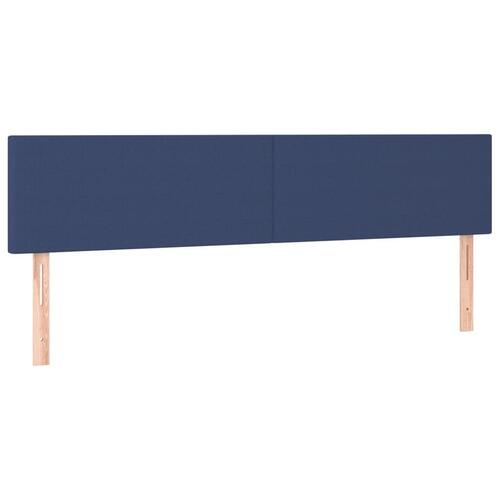 Sengegavle 2 stk. 80x5x78/88 cm stof blå