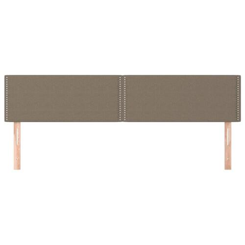Sengegavle 2 stk. 80x5x78/88 cm stof gråbrun