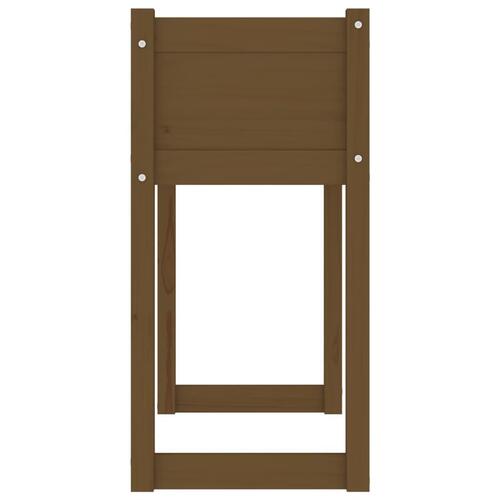 Plantekasse 78x40x81 cm massivt fyrretræ gyldenbrun