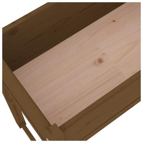 Plantekasse 78x40x81 cm massivt fyrretræ gyldenbrun