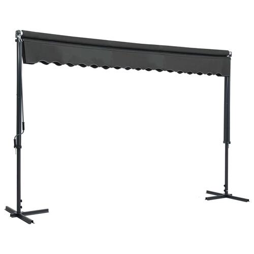 Fritstående markise 400 x 300 cm antracitgrå