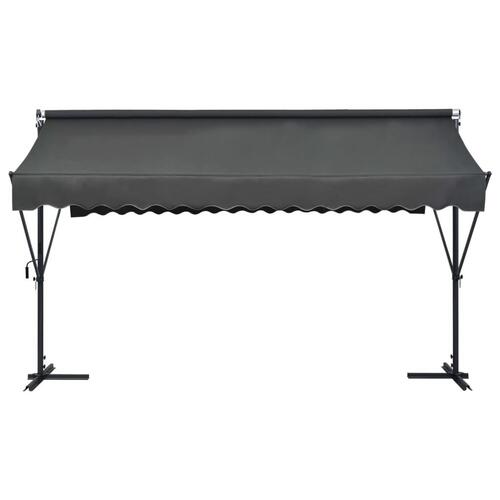 Fritstående markise 400 x 300 cm antracitgrå