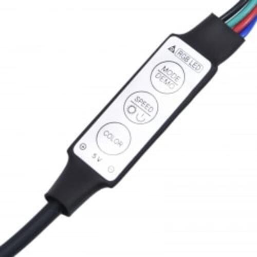 Tv-skab med LED-lys 215x36,5x40 cm hvid