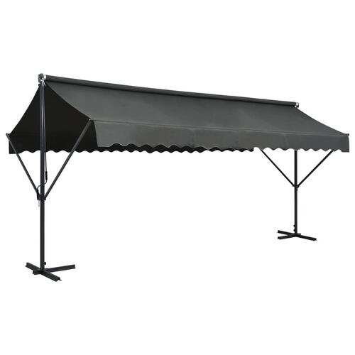 Fritstående markise 500 x 300 cm antracitgrå