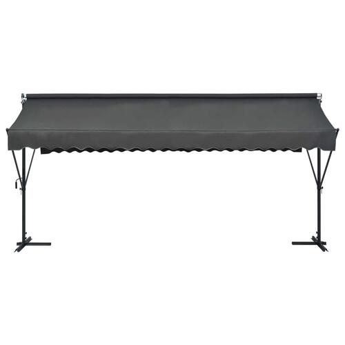 Fritstående markise 500 x 300 cm antracitgrå