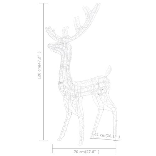 Julerensdyr 2 stk. 120 cm akryl flerfarvet