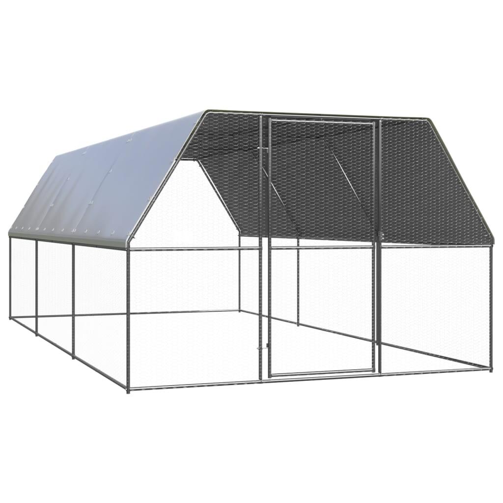Hønsegård 3x6x2 m galvaniseret stål