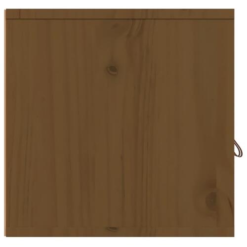 Vægskab 60x30x30 cm massivt fyrretræ gyldenbrun