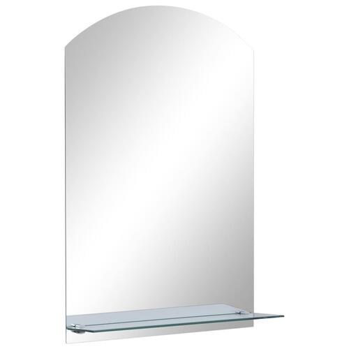 Vægspejl med hylde 40x60 cm hærdet glas