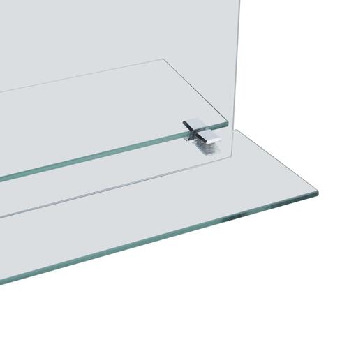 Vægspejl med hylde 40x60 cm hærdet glas