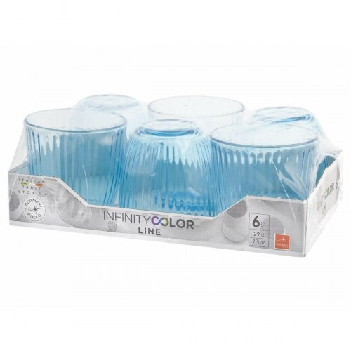 Glassæt Bormioli Rocco Line - blå drikkeglas 290 ml (6 stk.)