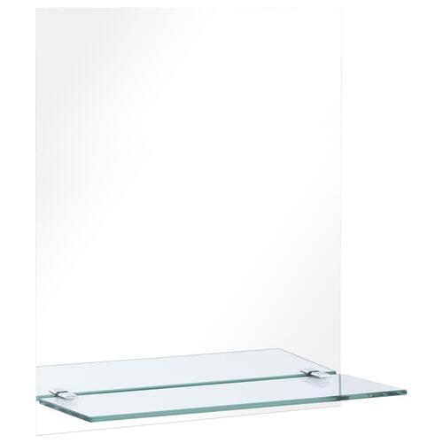 Vægspejl med hylde 20x40 cm hærdet glas