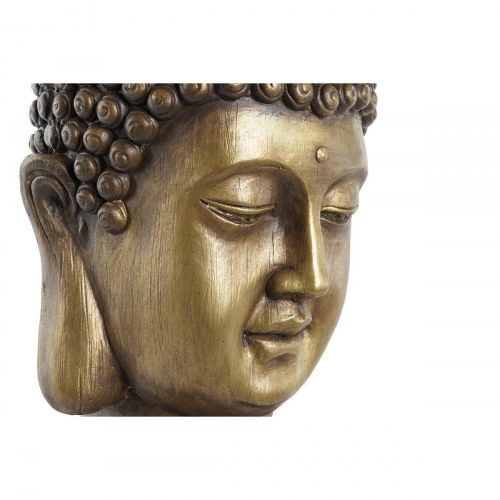 Urtepotte i glasfiber - gylden Buddha, orientalsk (25 × 25 × 36 cm)