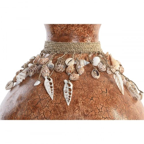 Vase i bambus med muslinger, multifarvet - 30 × 30 × 32 cm (sæt af 2)