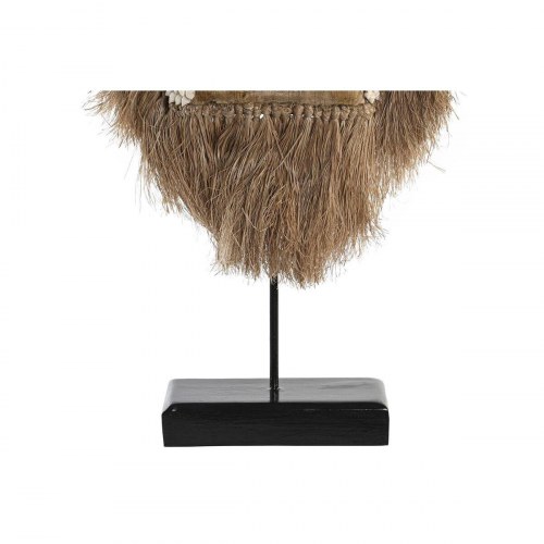 Dekorativ maske i natur/hvid med muslinger - 30 × 10 × 60 cm