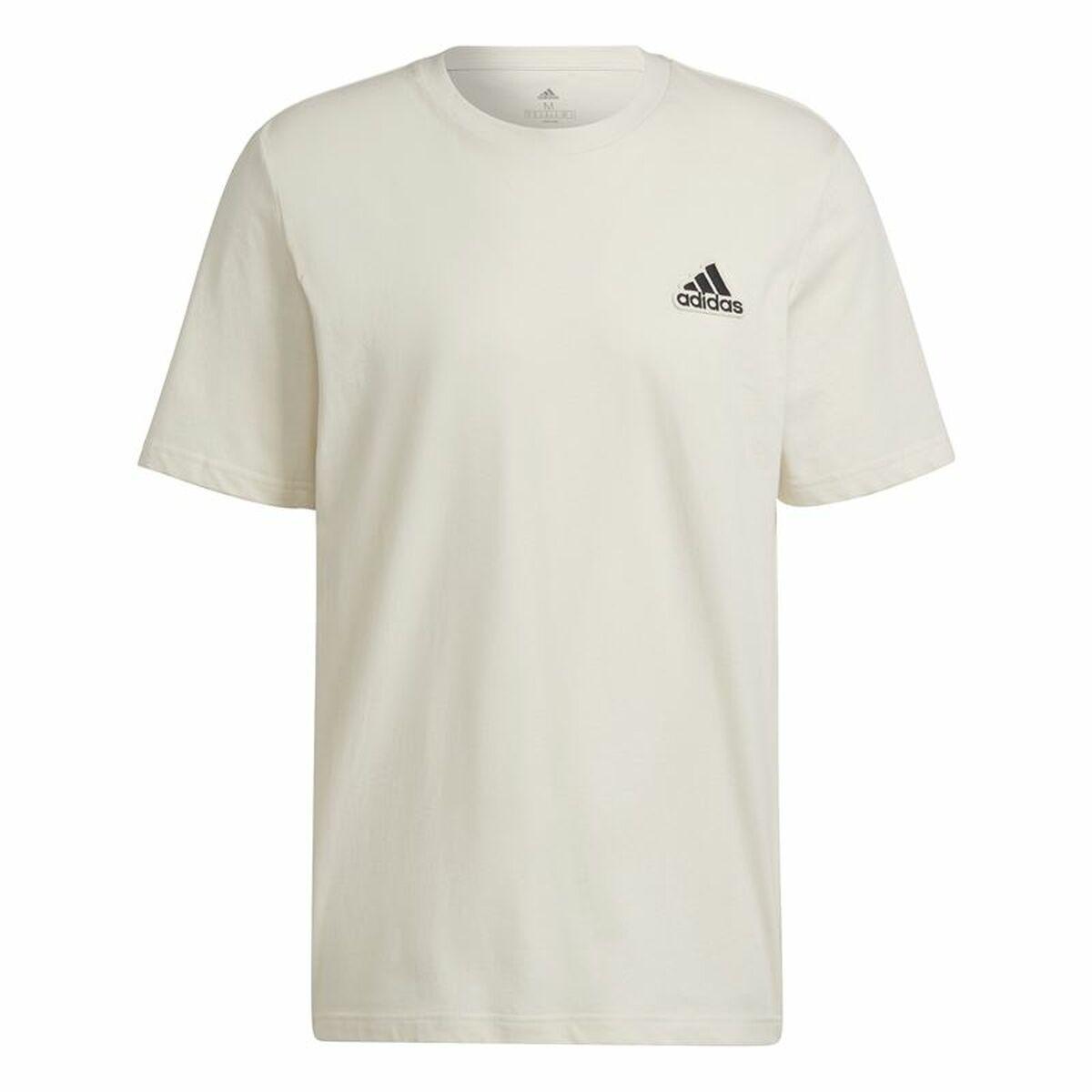 Kortærmet T-shirt til Mænd Adidas Essentials Feelcomfy Hvid L