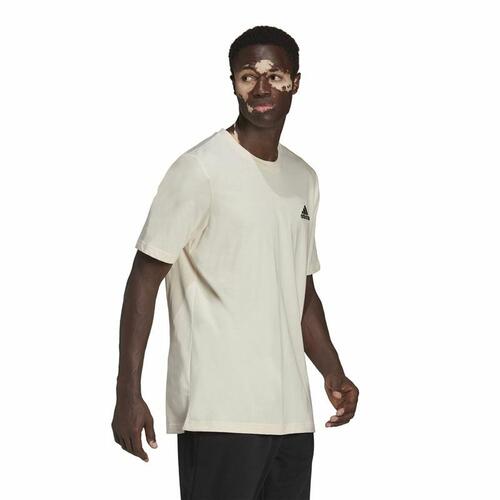 Kortærmet T-shirt til Mænd Adidas Essentials Feelcomfy Hvid M