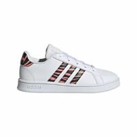 Sportssko til børn Adidas Grand Court Print Hvid 39 1/3
