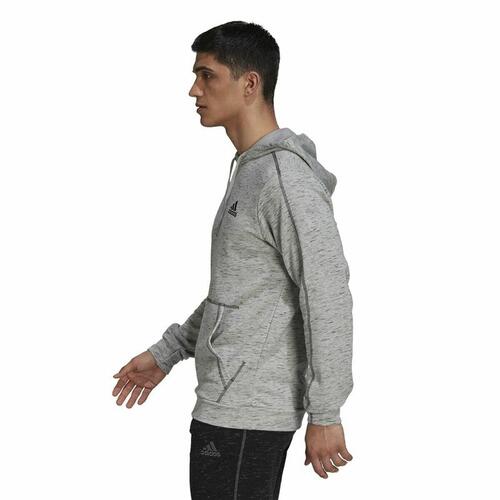 Hættetrøje til Mænd Adidas Essentials Mélange Embroidered Lysegrå M