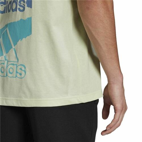 Kortærmet T-shirt til Mænd Adidas Essentials Brandlove Gul M