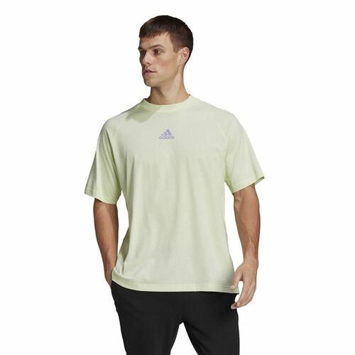 Kortærmet T-shirt til Mænd Adidas Essentials Brandlove Gul M
