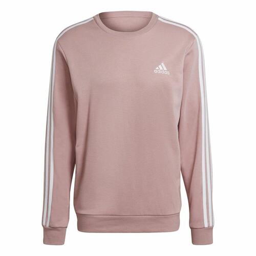 Sweaters uden Hætte til Mænd Adidas Essentials French Terry 3 Stripes Pink L