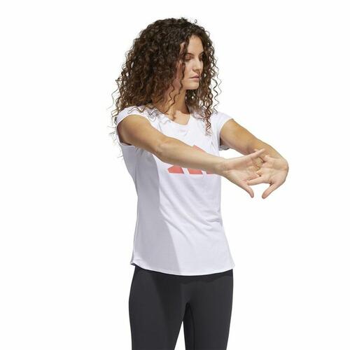 Kortærmet T-shirt til Kvinder Adidas Training 3B Hvid M