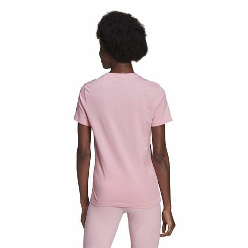 Kortærmet T-shirt til Kvinder Adidas Loungewear Essentials Slim Logo Pink XS