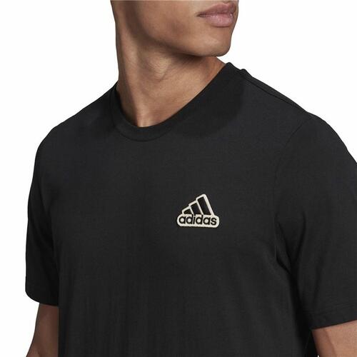 Kortærmet T-shirt til Mænd Adidas Essentials Feel Comfy Sort S
