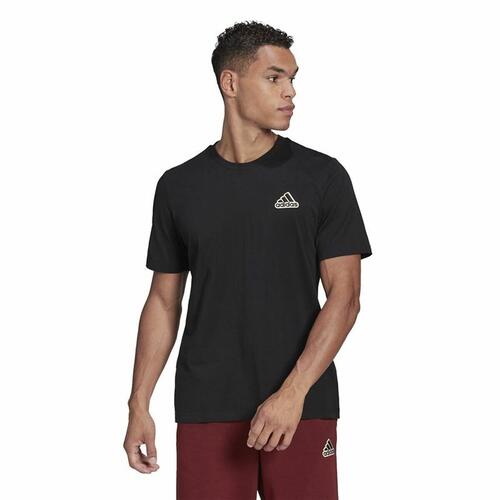 Kortærmet T-shirt til Mænd Adidas Essentials Feel Comfy Sort S