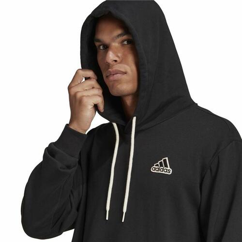 Hættetrøje til Mænd Adidas Essentials Feelcomfy Sort S