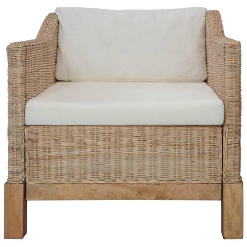 2 personers sofa med hynder naturlig rattan