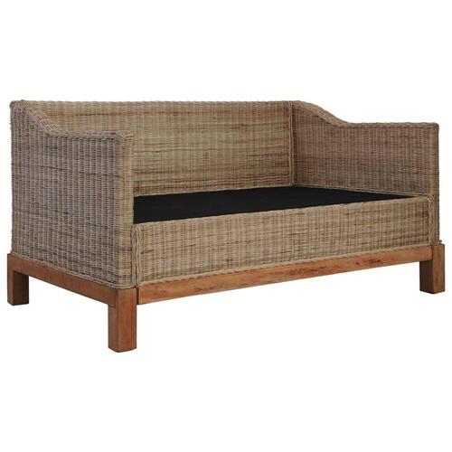 2 personers sofa med hynder naturlig rattan