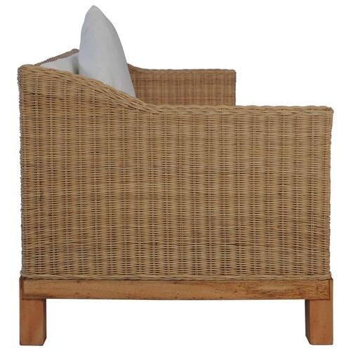 2 personers sofa med hynder naturlig rattan