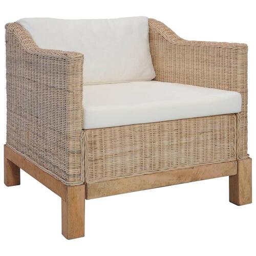 3 personers sofa med hynder naturlig rattan